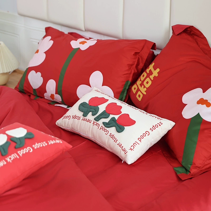 Комплект постельного белья из четырех предметов, комплект для украшения свадебной комнаты, свадебное одеяло, свадебное постельное белье