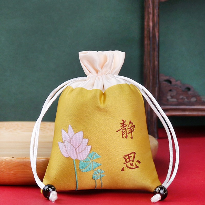 Bolsita bolsita bolsa vacía Dragon Boat Festival portátil repelente de mosquitos bolsa DIY azul y blanco bolsa de lino de algodón bolsa bolsita