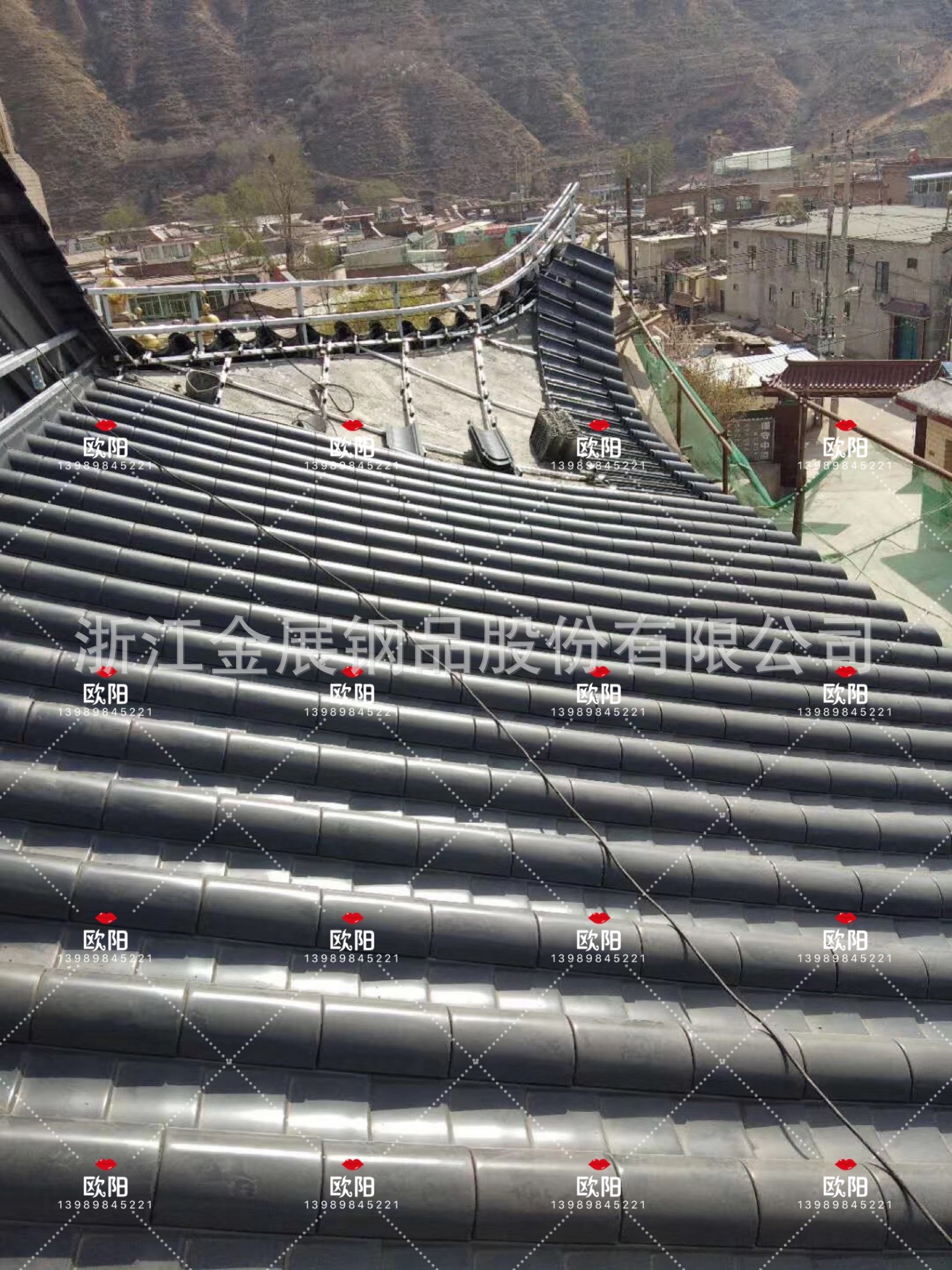 广东批发铝镁锰琉璃瓦 连体铝筒瓦765型