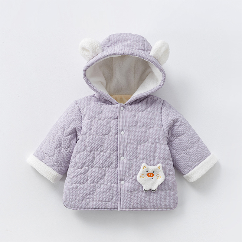 Abrigo para niños otoño e invierno Bebé engrosado cálido 1 años 3 niños y Niñas Ropa forrada de lana ropa exterior ropa de invierno para bebés