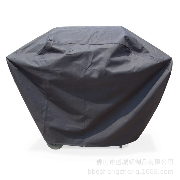 Funda impermeable para parrilla de barbacoa, tela Oxford negra, protector contra la lluvia y el sol para parrilla de barbacoa