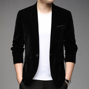 Single-West corduroy casual suit men's business slim-fit single-breasted casual suit jacket spring and autumn