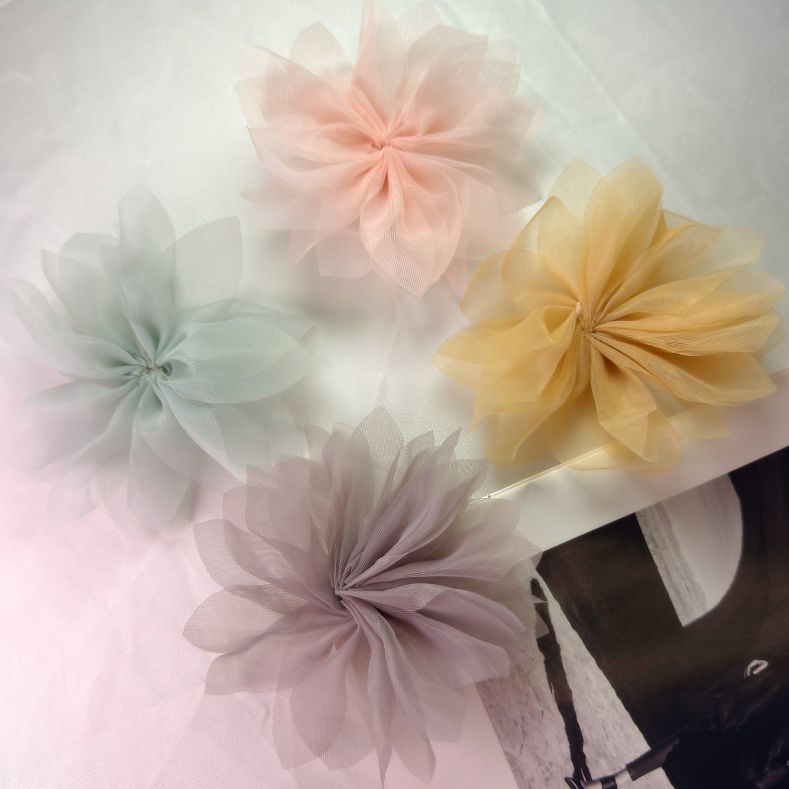 Shiffon children's headband handmade
