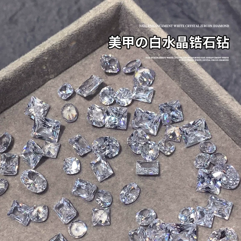 Sparkling Transparent Zircon Nail Art Jewelry Glacier Transparent White Pointed Bottom Diamond Rock Sugar Fat Square Marquise Nail Art Diamond Wholesale Sparkling Transparent Zircon Nail Art Jewelry Glacier Transparent White Pointed Bottom Diamond Rock Sugar Fat Square Marquise Nail Art Diamond Wholesale
