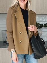 P 34771 Knitted Wool Blend Coat ë֯ƴ������ ŷ���羳