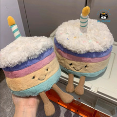 国産ジェリーキャットニップのジェリーレインボーケーキ、大小のぬいぐるみベビーおもちゃ