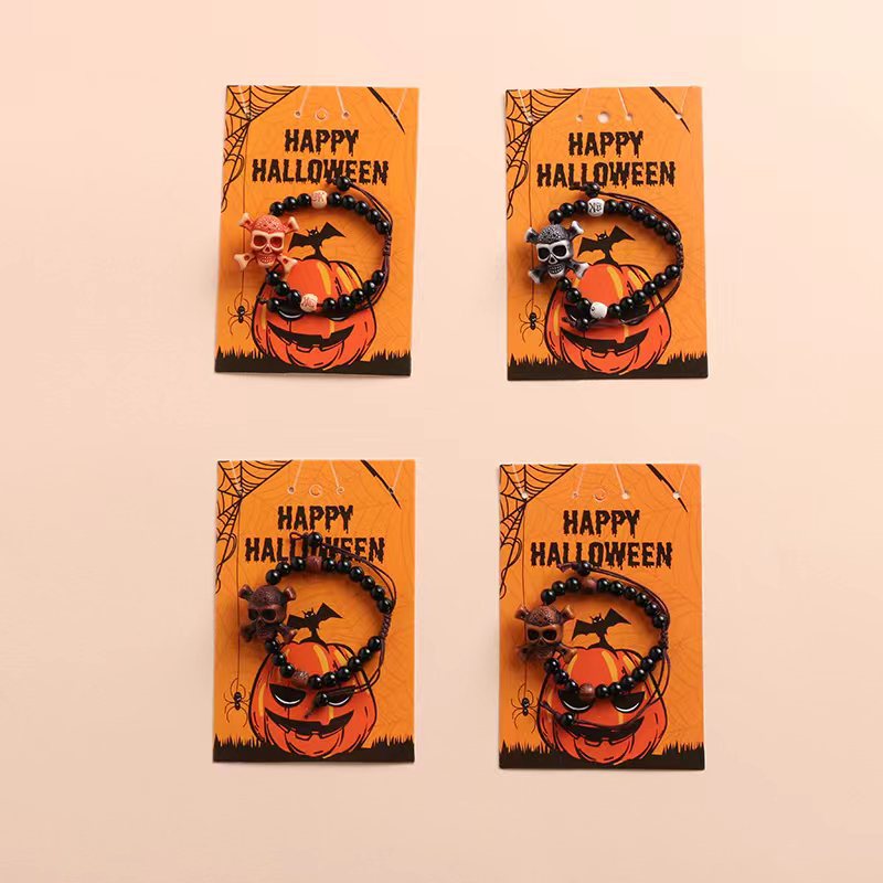 Heißer Verkauf Halloween Party Handarbeit Gewebt Kürbis Neue Schädel Halloween Armband, Halloween Geschenk_voghion.com