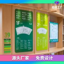 图书馆标识导视系统标牌定制校园文化宣传落地式导视牌楼层索引牌