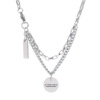 Advanced necklace stainless steel with letters, simple and elegant design, high-quality style, wholesale