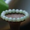 Organic bracelet jade, fashionable round beads suitable for men and women, chain, simple and elegant design