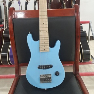 30inch Children's Electric Guitar Maple Poplar Body 6-String Tuning Keys Learning Guitar Rock Guitar Trendy Children's Electric Guitar