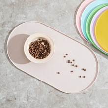 硅胶宠物餐垫狗狗猫咪吃饭垫子防水防漏防滑喂食垫狗碗垫椭圆形垫