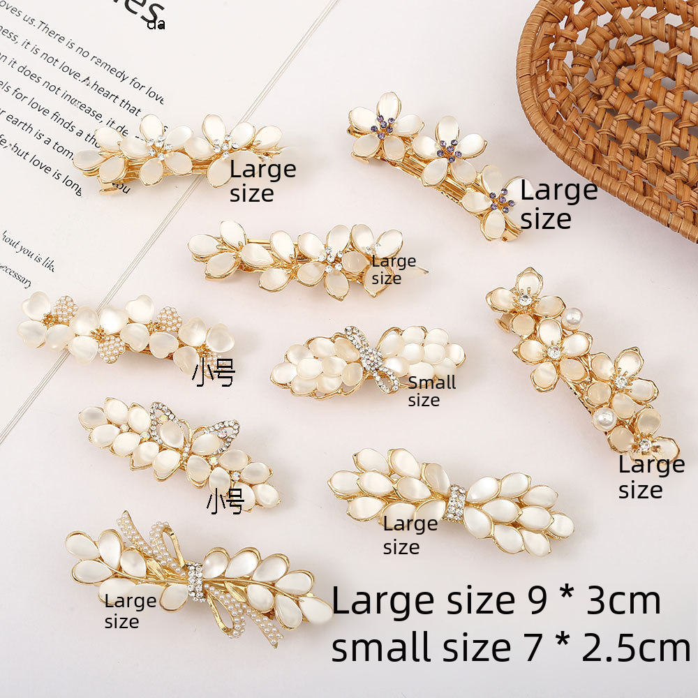 Corea del Sud fermaglio per capelli con fiocco di strass da donna nuovo accessorio per capelli con diamante opale fermaglio per coda di cavallo in cristallo fermaglio per la parte superiore all'ingrosso_voghion.com