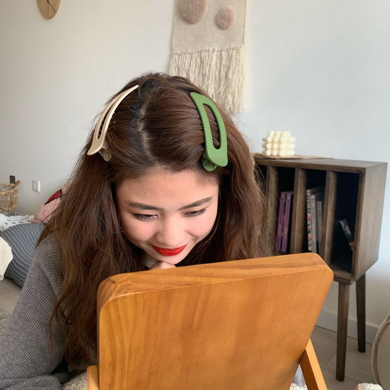 Internet Celebrity Hairpin Large One-character Clip Side Clip Girl's Back Head Hairpin Cute Bangs Hairpin Top Clip Simple Headwear