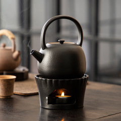 炉温茶ストーブ、キャンドル加熱ベース、茶ポットセット、古代一人用茶ストーブ、小型茶ウォーマー