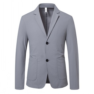 Cross-Border Trade Men's Fashion Two-Button Casual Suit for Work, Professional Wear, Thin Business Suit, Casual Jacket