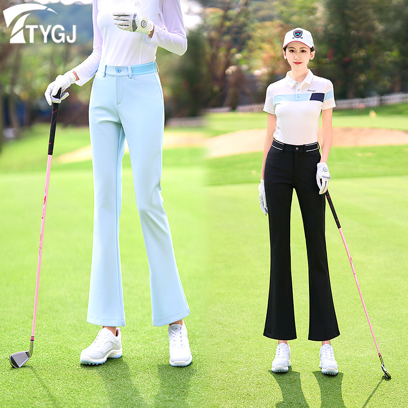Golf Clothing Women's Pants Spring and Summer Wide-Leg Sports Elastic Micro-Flared Pants High-Waisted Slimming Look Golf Golf Pants