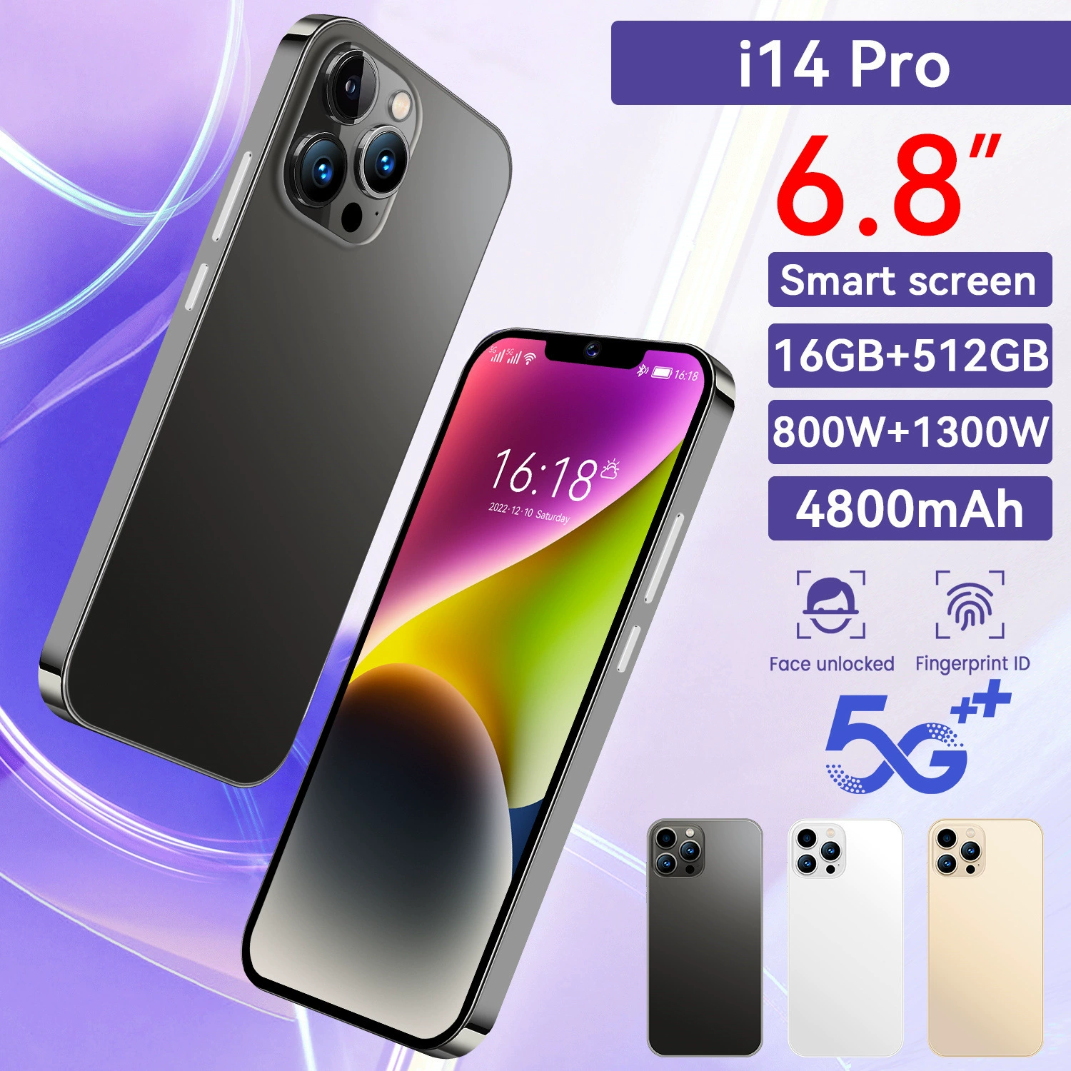 (Граница торговли), мобильный телефон, смартфон, intel core i14, pro6, 6.8 дюйма, широкий экран, 512gb, Android