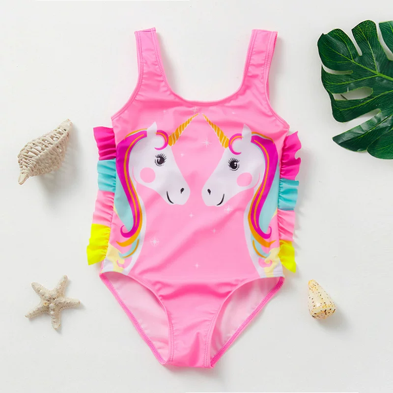 (Cross-border trading), children's fuchsia swimwear, cute washing powder
