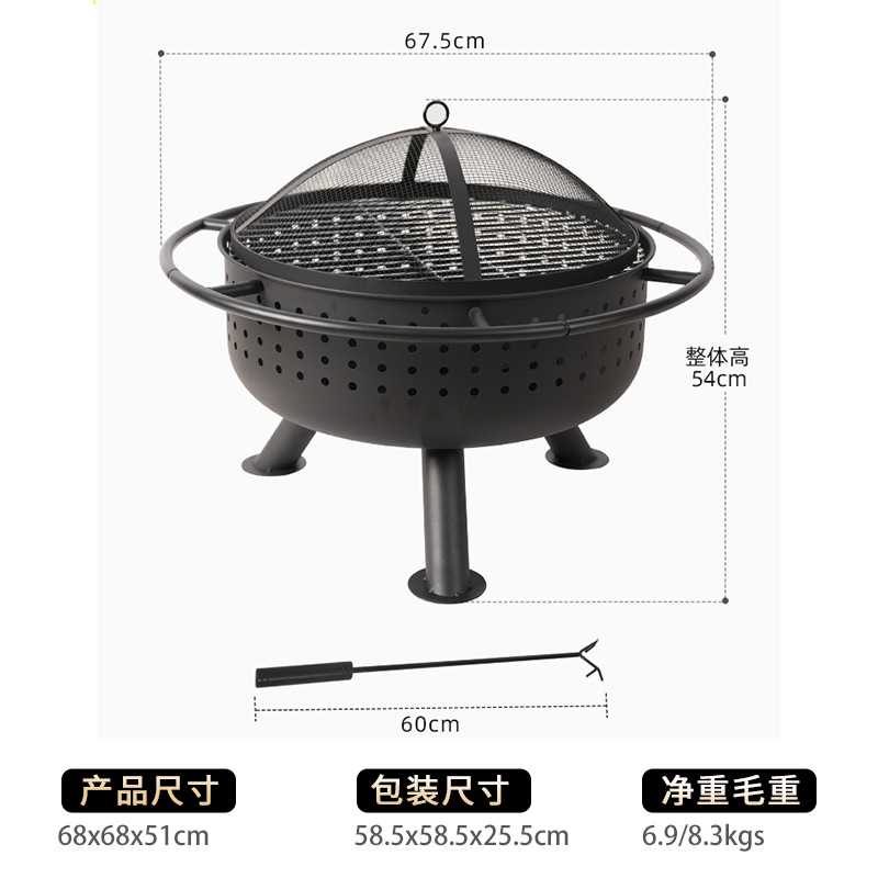 Inventario multifuncional patio horno de cocción de té horno de cocción de horno exterior horno de barbacoa de carbón horno de cocción doméstico