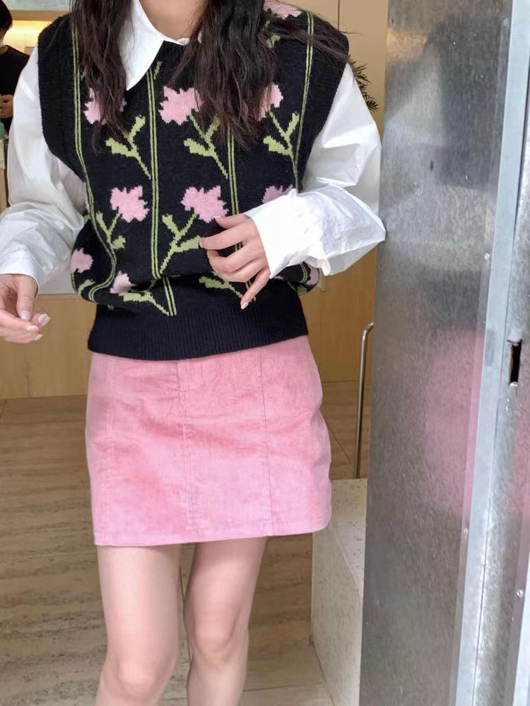 24 invierno Puyuan otoño nuevo suéter chaleco retro 2024 ropa de mujer estilo pastoral suelto image 3