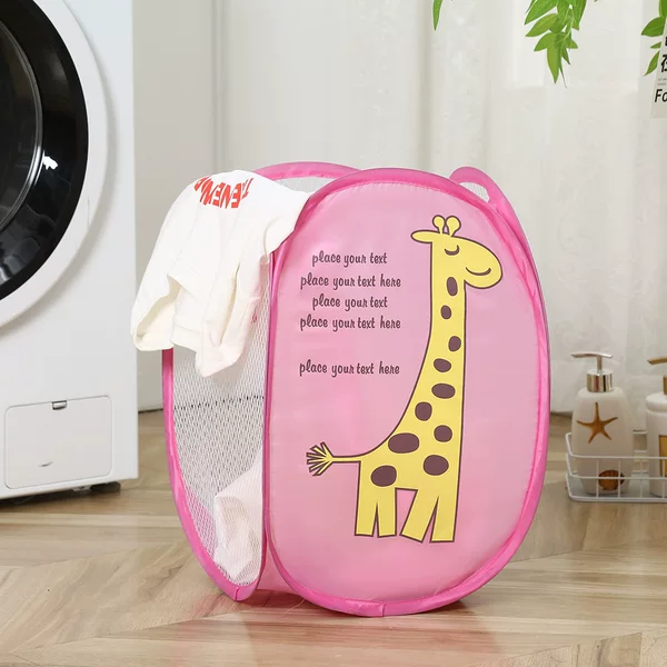 Ins New Laundry Basket Children's Cartoon Toy Bedroom Storage Basket Foldable Portable Printed Dirty Clothes Basket Wholesale
