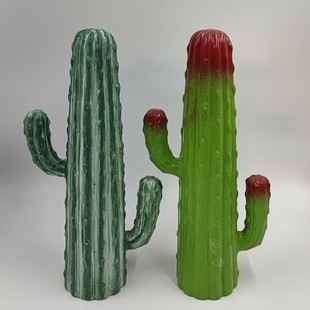 Scandinavian Ins Style Simple Modern Ceramic Hand-Painted Cactus Ornaments Creative Room Desktop Decoration Wine Cabinet Electric