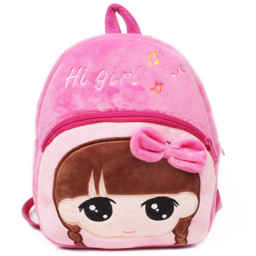 Cute kindergarten 3-4 year old baby plush cartoon schoolbag small and middle class children boys and girls backpack
