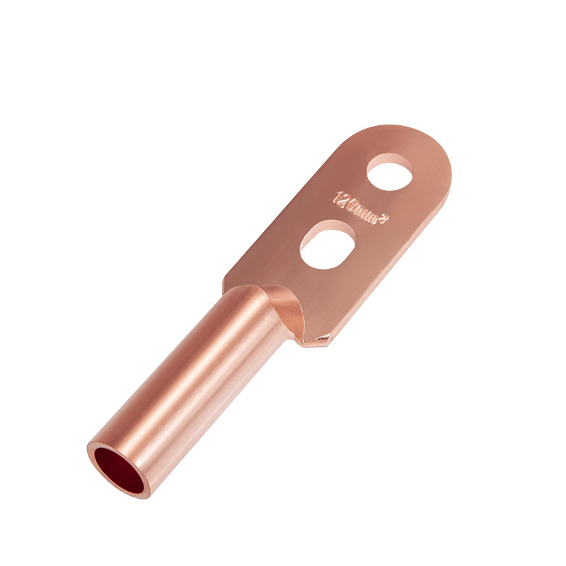 廠家A級DTS雙孔銅鼻子 兩眼鍍錫線鼻子 紫銅接線端子 銅接頭線耳