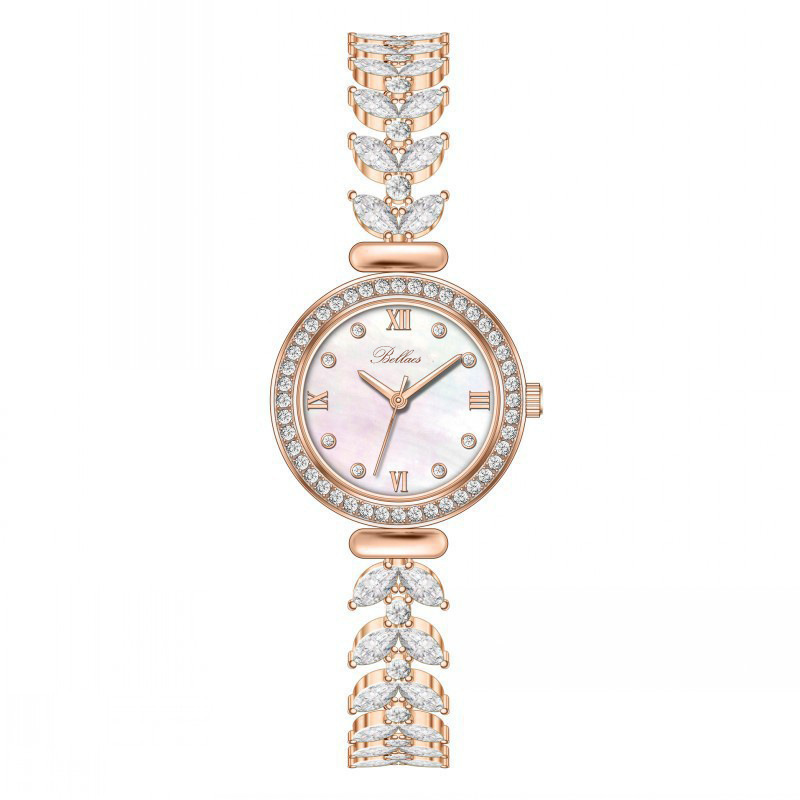 Tiktok foreign trade new mermaid watch light luxury fashion Diamond-embedded Women's Watch simple elegant small bracelet h