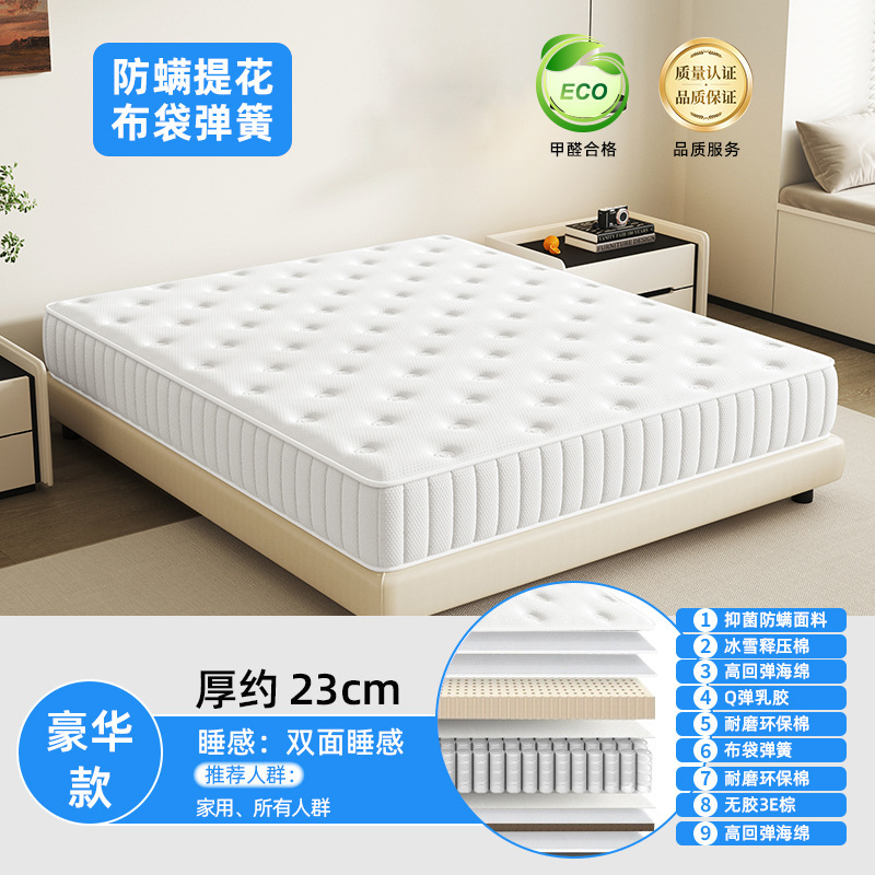 乳胶袋装弹簧床垫舒脊两用双人席梦思家用卧室公寓酒店1.8m可定制|undefined
