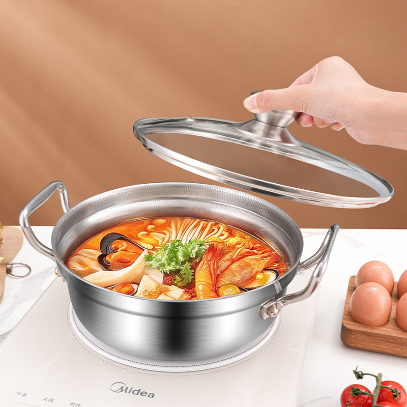 18 / 10 de acero inoxidable japonés sin recubrimiento de panela