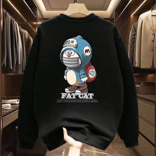 American Round Neck Long-Sleeved Tops Trendy Spring and Autum Sweatshirts for Men 2024 New Trendy Casual Versatile Printed Jackets