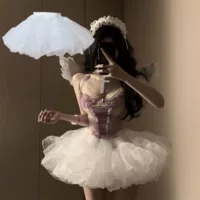 Юбка в стиле Лолиты, четырехслойная, мягкая, без косточек, мягкая марлевая юбка-подкладка Marshmallow Lolita Cloud Support 35 см