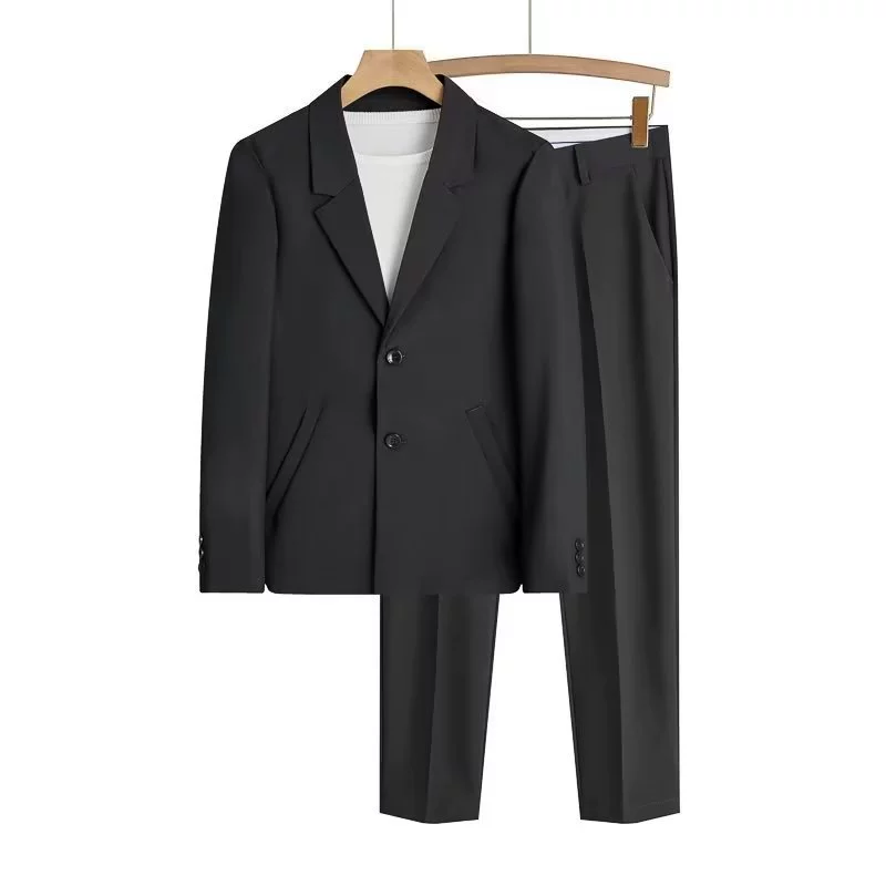 Men's summer thin set, trend classic suit jacket for leisure, oversize