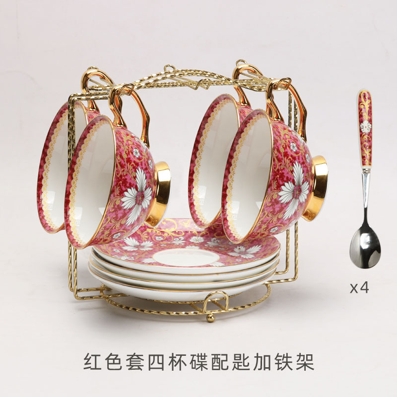 Taza de café de porcelana china Taza de estilo europeo exquisita de alta gama Juego de té de la tarde británico de alta gama Caja de regalo