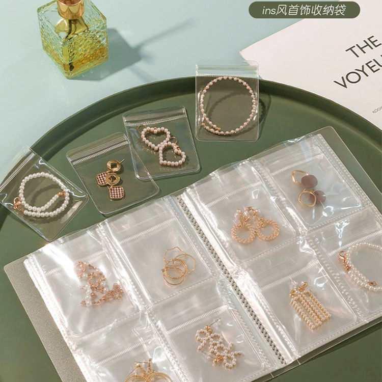 Шкатулка для хранения ювелирных изделий, серьги, антиокислительное кольцо, украшения для рук, прозрачная пылезащитная сумка для хранения, книга с украшениями для ожерелья, герметичная сумка