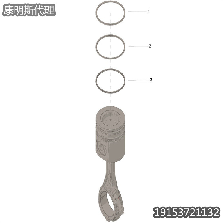 建筑机械零件 康明斯QSB系列发动机活塞环套件4025382