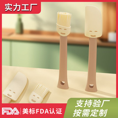 家庭用焙煎工具クリームブラシクリームブラシ笑顔縦型シリカゲルスクレーパー2点セット