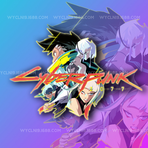 Cyberpunk 2077 car stickers electric car motorcycle body stickers computer case trolley box reflective car stickers