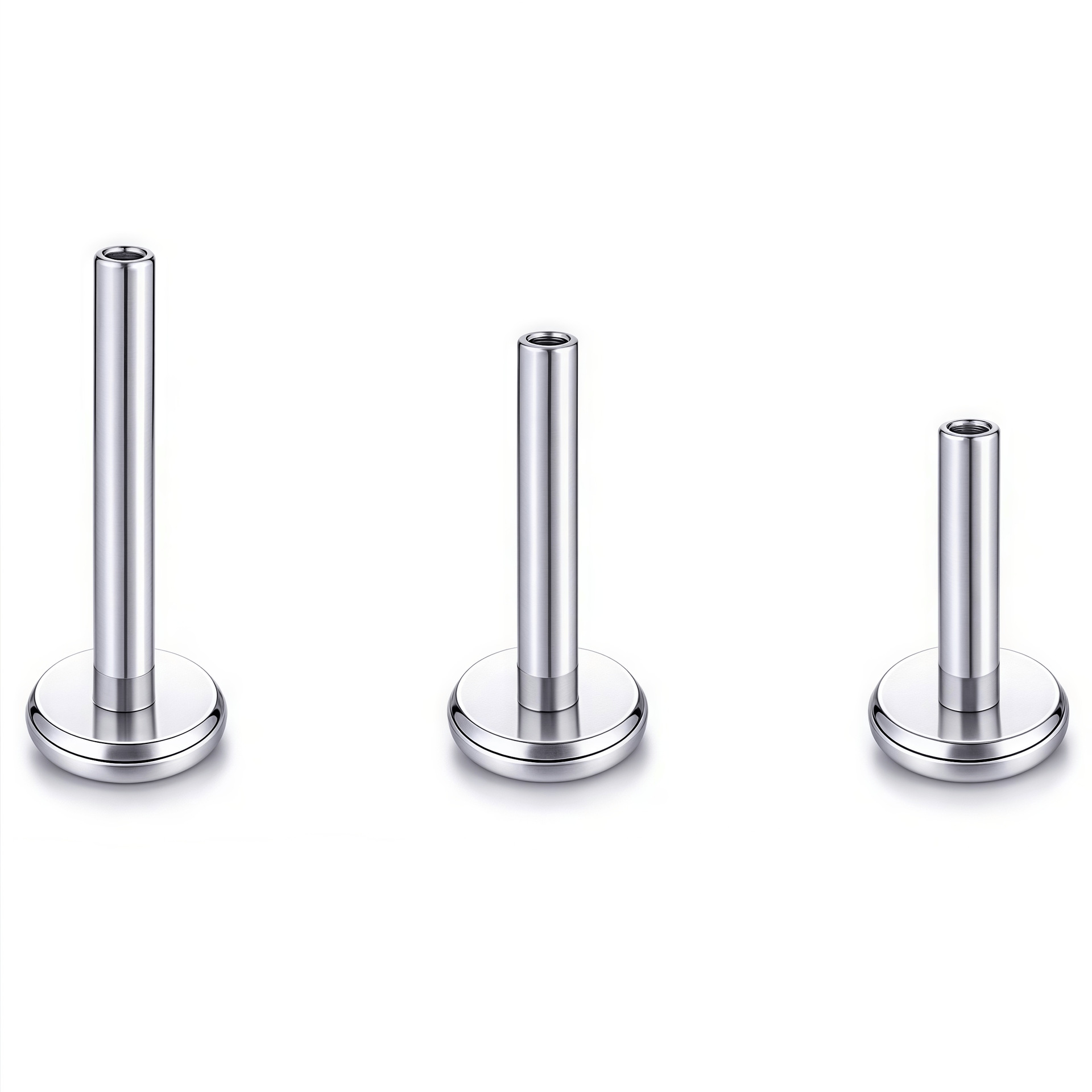 G23 Titanium Flat Bottom Lip Stud, Simple Ear Bone Nail Rod Pin, 1.2mm x 12mm, Internally Threaded Piercing Jewelry detail image 8