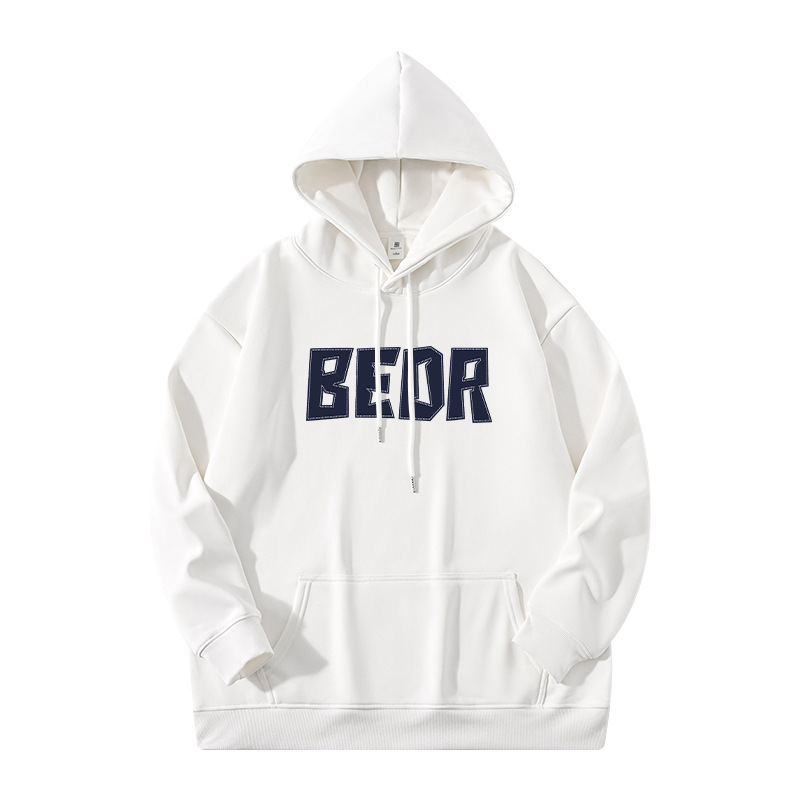 Chaqueta blanca encapuchada para hombres de otoño marca de tendencia de nuevo estilo de primavera y otoño chaqueta holgada versátil