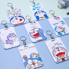 Doraemon meal card holder cute student campus lanyard work ID badge access control badge bus card holder