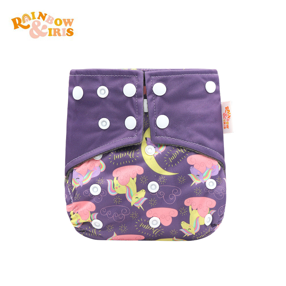 INS impresión digital de estilo occidental pañales de carbón de bambú pantalones de entrenamiento de fugas a prueba de agua anti-lado transfronterizo en stock pañal de tela