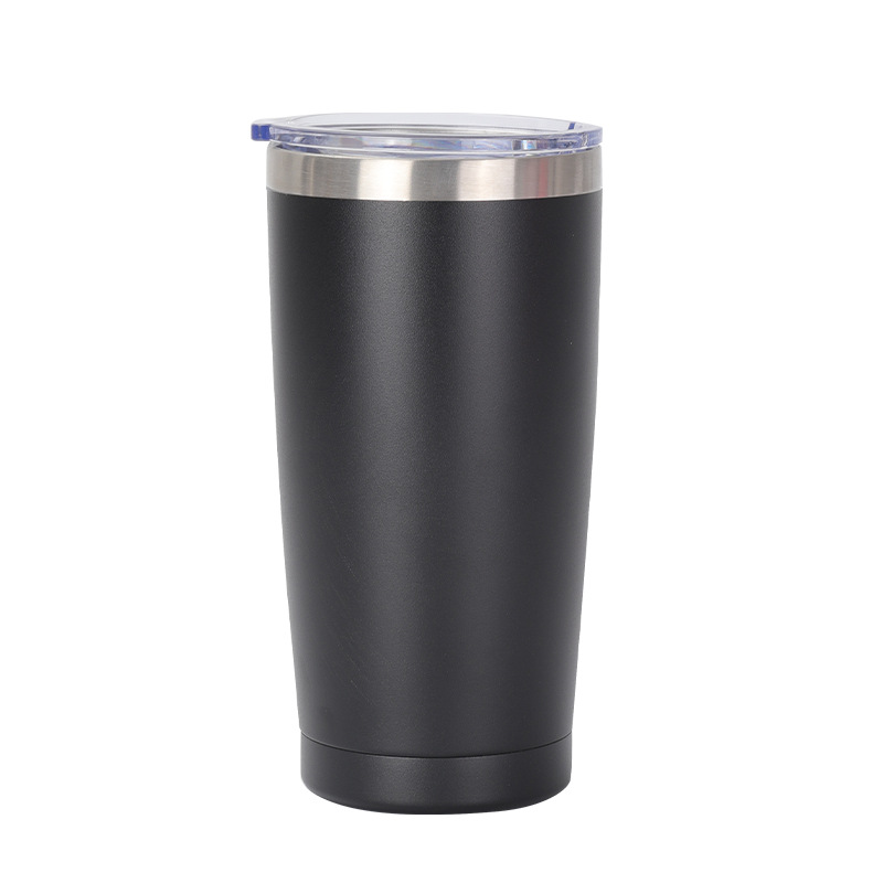 Amazon 20oz coche taza de coche de gran capacidad helado taza de vacío de doble capa de acero inoxidable cerveza paja taza de vacío