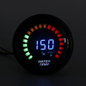 Avtomobil Modifikasiyası Su Temperaturu Ölçən 12V 2 Düym 52mm Rəqəmsal Ekran