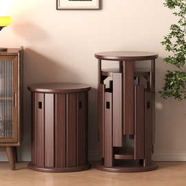 实木餐椅家用2025新款小户型现代简约可叠放餐桌椅子客厅高脚凳子