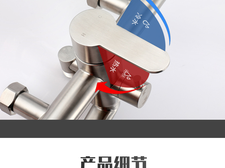 Black cold and hot stainless steel wall-mounted multi-functional extended nozzle with spray gun Russian double-hole kitchen faucet undefined