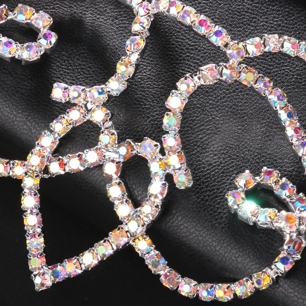 Cruz-frontera nuevo rhinestone tocado estilo bohemio cuerda elástica diamante completo frente joyería mujer headwear