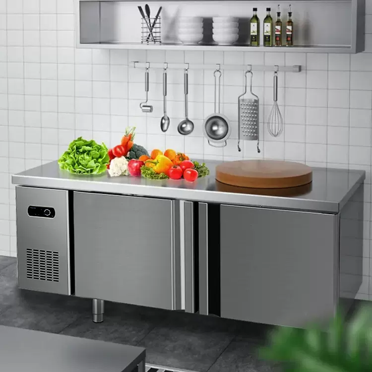 科式冷藏工作台商用保鲜冷冻双温平冷冰柜不锈钢卧式水吧台